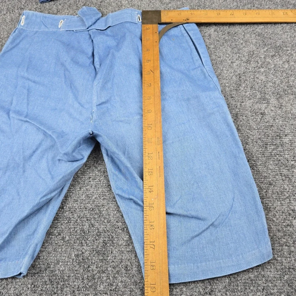1930s Childs Chambray‎ Sailor Suit Vintage Nautical Outfit Shirt Pants Set